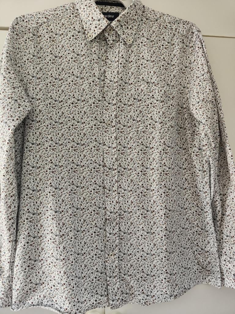 Gardeur Heren overhemd maat L voorjaar  getailleerd katoen, Ophalen of Verzenden, Zo goed als nieuw, Blauw