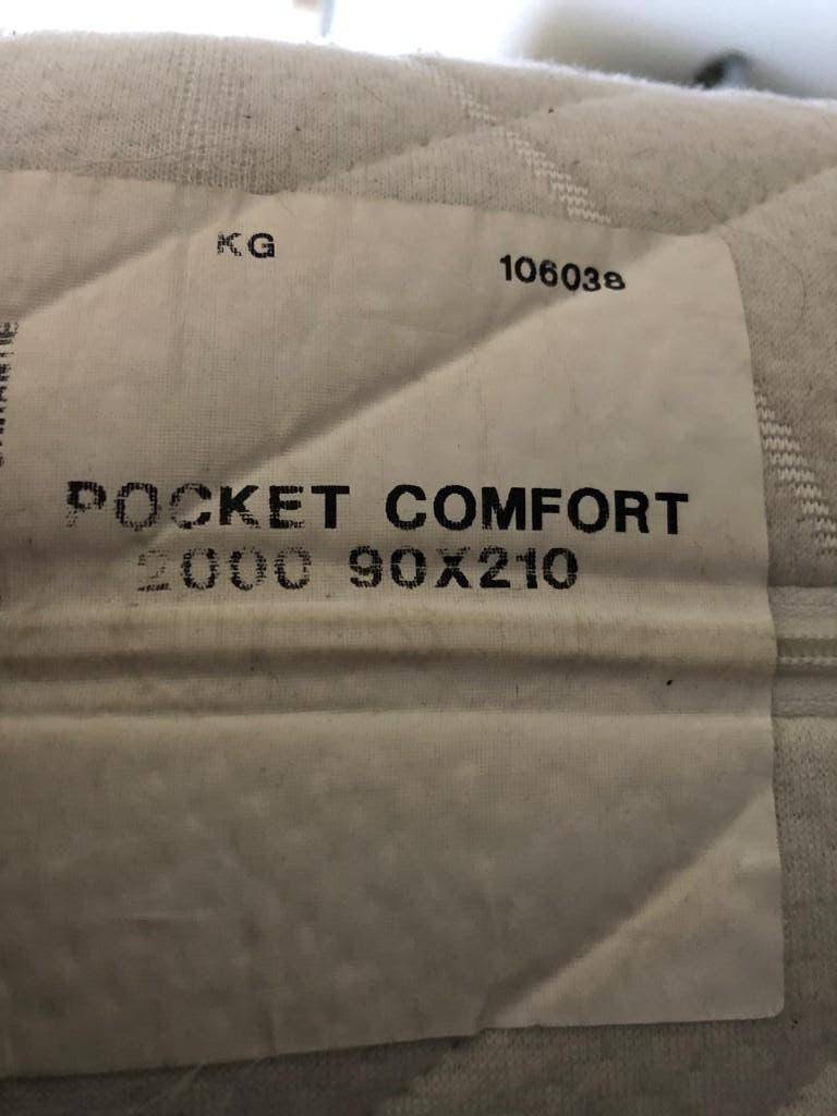 gratis matras pocket comfort 2000 beddenreus 90x210, Ophalen, Gebruikt, 90 cm, Eenpersoons