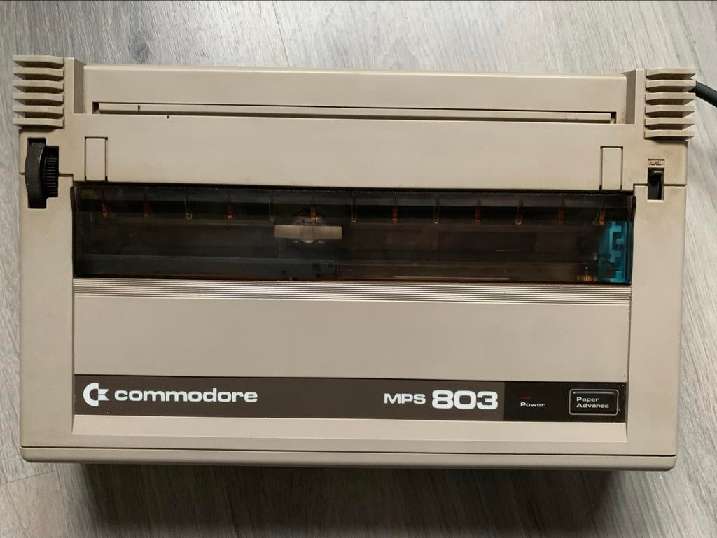 Werkende Retro Commodore MPS 803 Matrixprinter, Computers en Software, Printers, Zwart-en-wit printen, Gebruikt, Matrix-printer