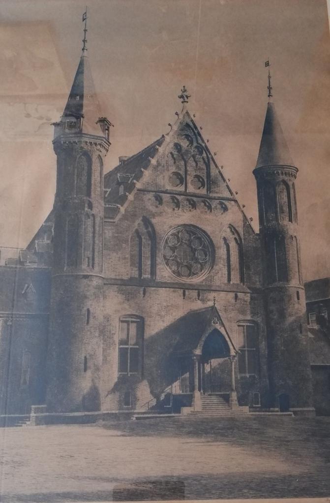 Dirk Harting. Binnenhof. 66/87 cm. Ca 1920. Litho., Ophalen
