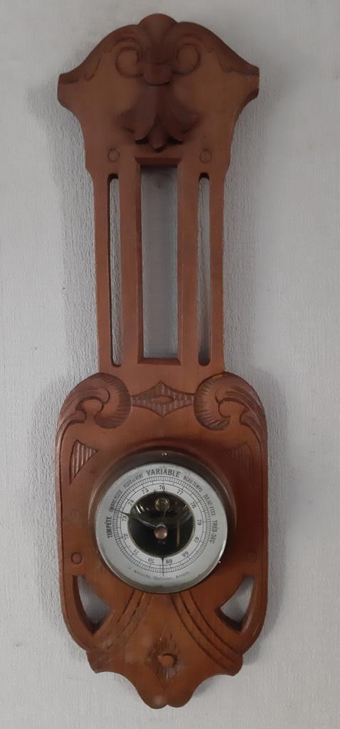 Antieke Barometer Arnouts Opticien Anvers Houten Kast, Ophalen of Verzenden, Gebruikt, Barometer