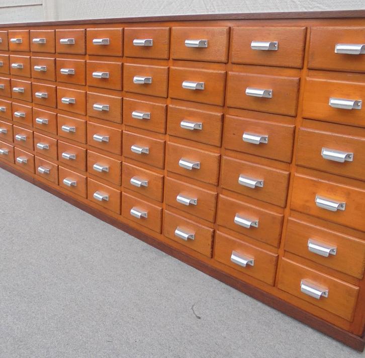 prachtige ladekast apothekerskast winkelkast toonbank, Antiek en Kunst, Curiosa en Brocante, Ophalen of Verzenden