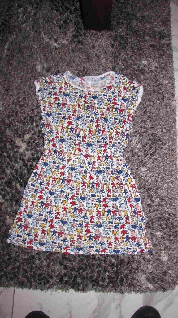 128 LACOSTE jurk keith haring jurk, Kinderen en Baby's, Kinderkleding | Maat 128, Ophalen of Verzenden, Zo goed als nieuw, Meisje