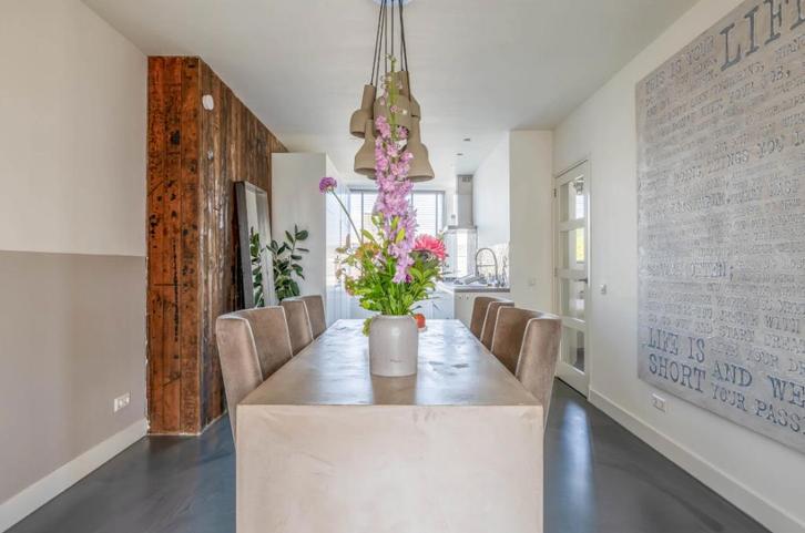 Beton cire tafel, Huis en Inrichting, Tafels | Eettafels, Gebruikt, 50 tot 100 cm, 200 cm of meer, Vijf personen of meer, Rechthoekig