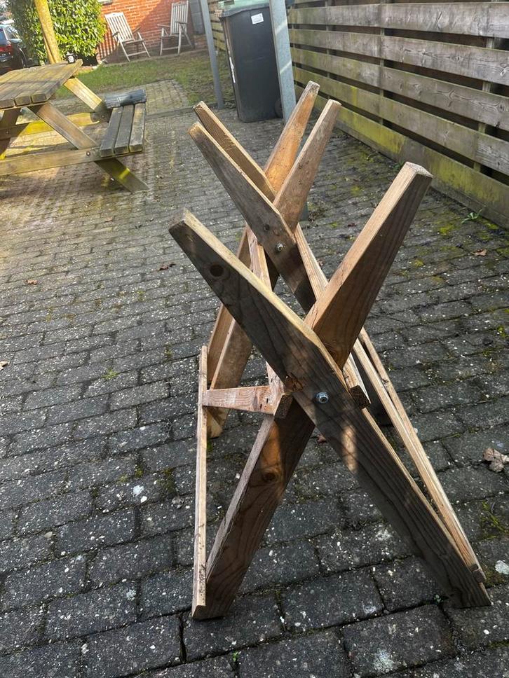 Stevige houten zaagbok voor diverse zaagklussen, Doe-het-zelf en Verbouw, Gereedschap | Zaagmachines, Gebruikt, Overige typen