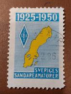 Zweedse cinderella jubileum zendamateurs 1925-1950, Ophalen of Verzenden, Zweden, Gestempeld