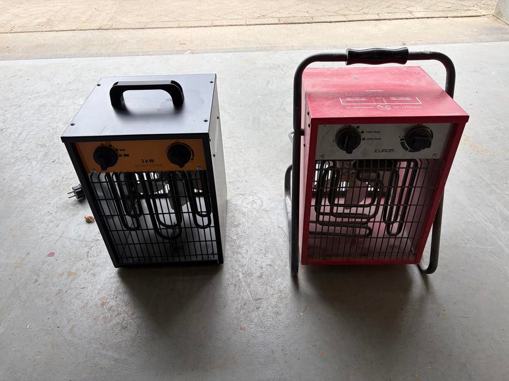 Twee elektrische kachels, 3kW en 1500/3000 Watt, Ophalen, Gebruikt, Overige soorten, Elektrisch