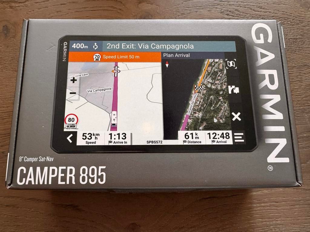 Garmin Camper 895 navigatie met BC 50 achteruitrijcamera, Auto diversen, Autonavigatie, Ophalen of Verzenden, Zo goed als nieuw