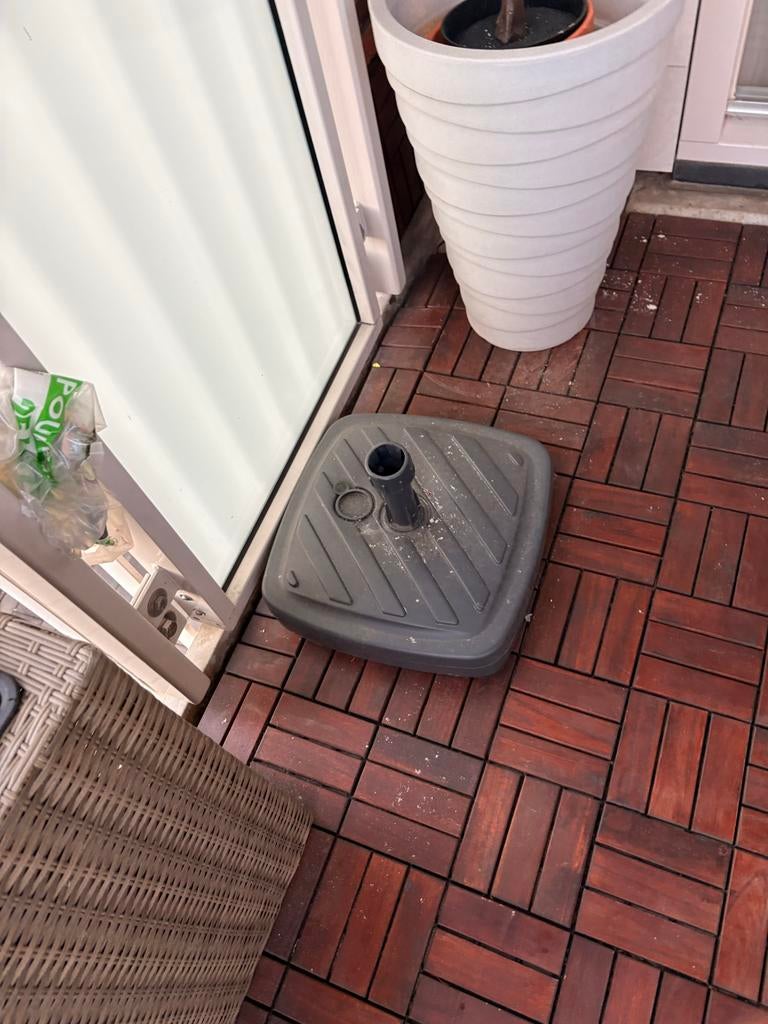 Parasol voet, Ophalen of Verzenden, Gebruikt, Minder dan 1 meter, Parasolvoet