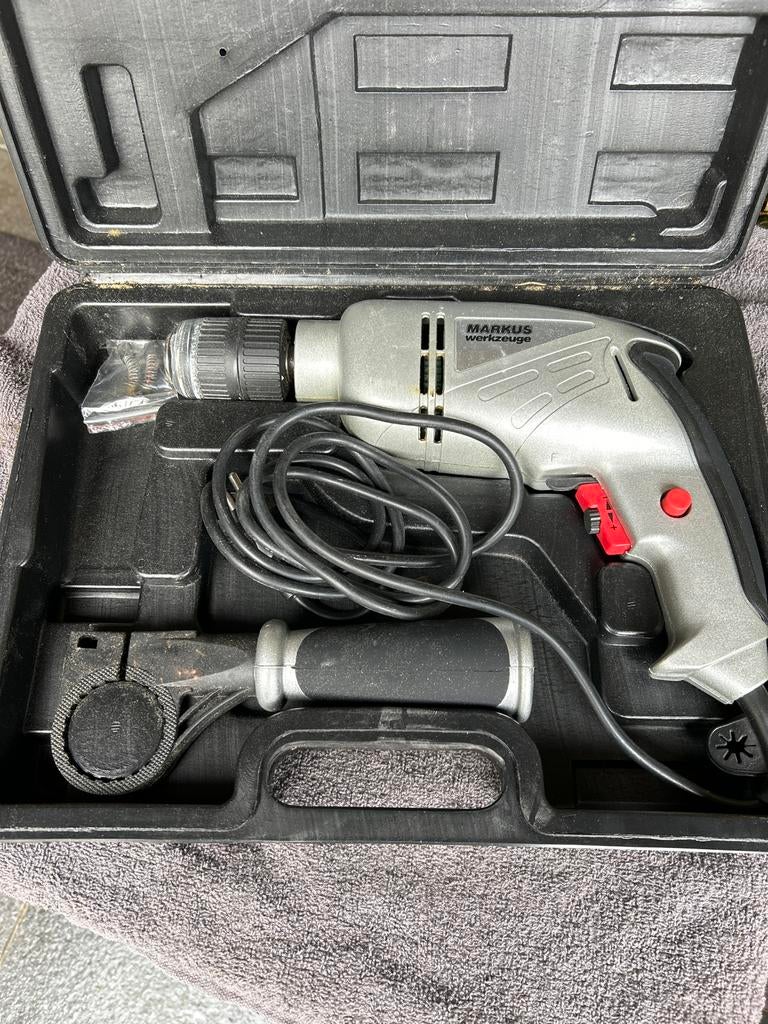Markus Werkzeuge Boormachine met koffer, Gebruikt, Variabele snelheid, 400 tot 600 watt, Ophalen