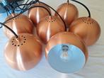 Te koop hanglamp, met 7 koperen bollen, Ophalen, Zo goed als nieuw
