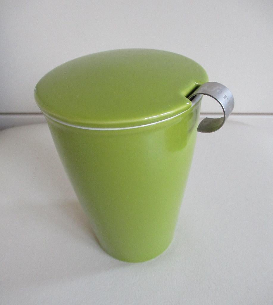 Tea Forte mok met zeef en deksel, Huis en Inrichting, Keuken | Servies, Ophalen of Verzenden, Zo goed als nieuw, Overige stijlen