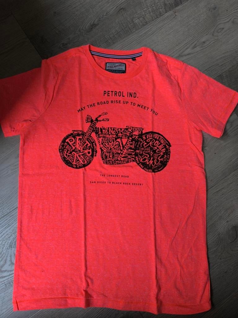 Neon oranje t shirt jongen Petrol maat 176, Ophalen of Verzenden, Zo goed als nieuw, Jongen, Shirt of Longsleeve