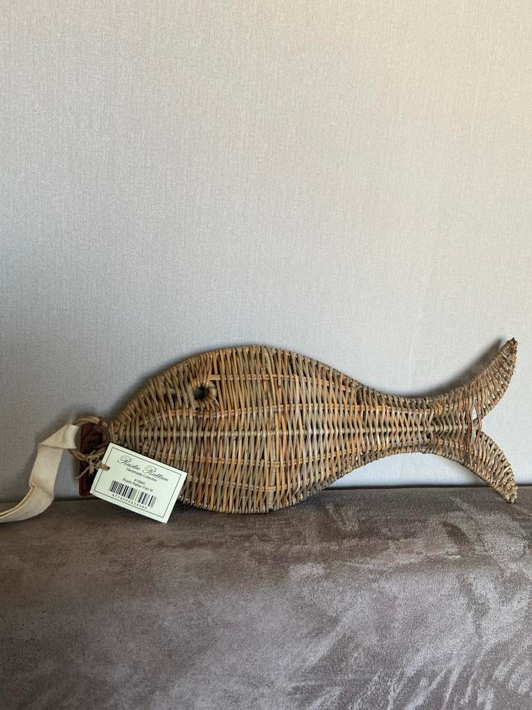 Rotan vis decoratie Rustic Ratan . I k VERSTUURD NIET, Huis en Inrichting, Ophalen, Zo goed als nieuw