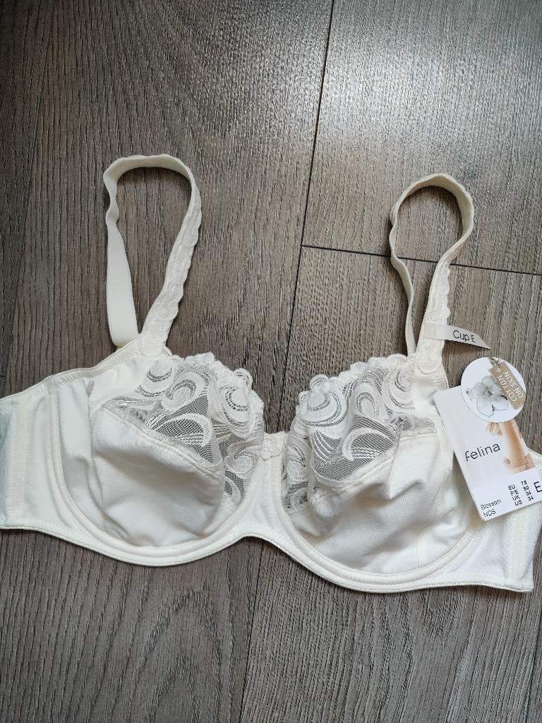 felina nieuwe ivoorkleur bh maat 75 E  twv 89 euro, Felina, Ophalen of Verzenden, BH