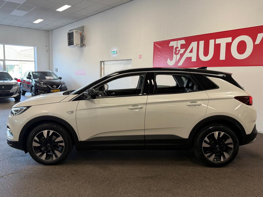 Opel Grandland X 1.2 Turbo ECC AIRCO| PANORAMA|CRUISE| PDC, Gebruikt, 1199 cc, Leder en Stof, Wit