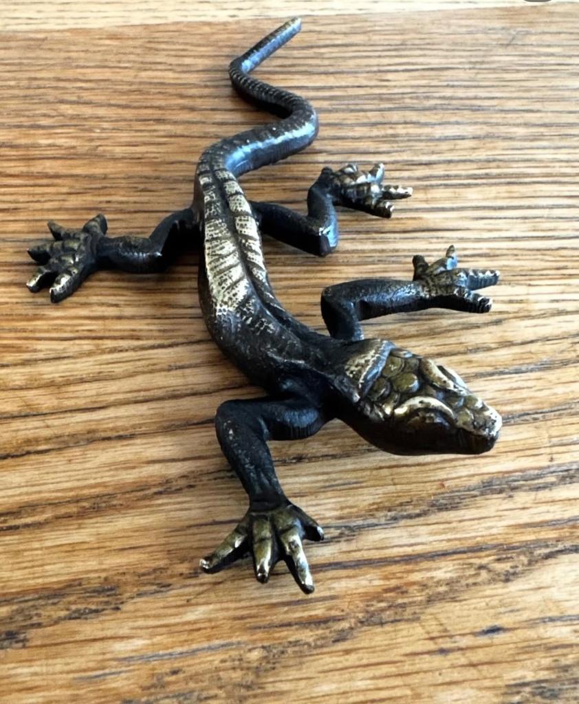 Salamander, gekko, hagedis in messing, Ophalen of Verzenden