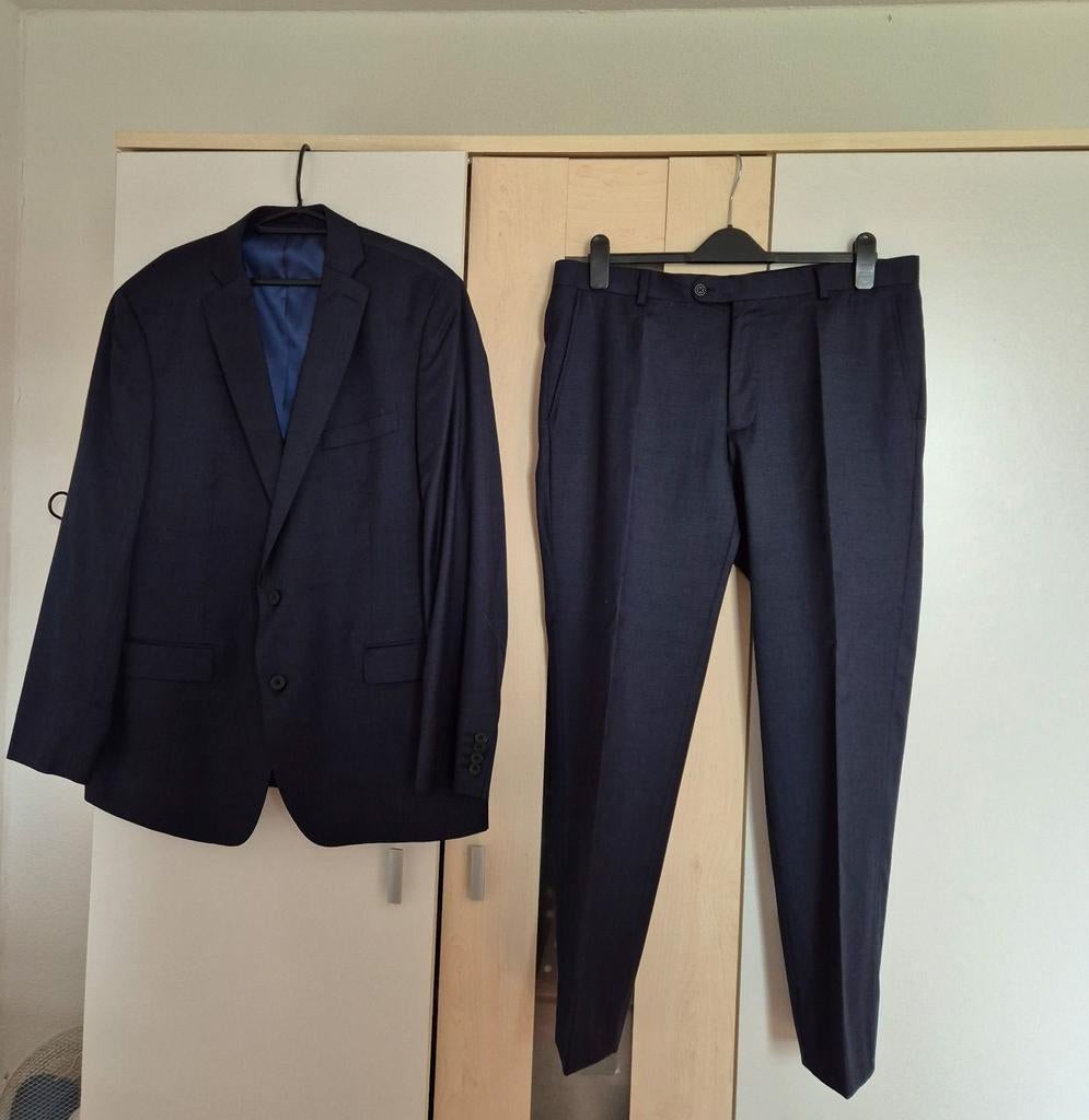 Blauw pak, Gents maat 52, Kleding | Heren, Kostuums en Colberts, Maat 52/54 (L), Blauw, Ophalen of Verzenden, Zo goed als nieuw