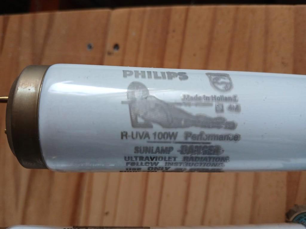 Zonnehemel/zonnebank lampen Philips R-UVA 100W 5x, 150 tot 300 cm, Ophalen, Gebruikt, Overige typen