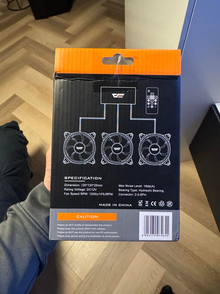 DarkFlash DR12-PRO 3-in-1 RGB Ventilators NIEUW, Computers en Software, Computerkoelers, Ophalen of Verzenden, Nieuw, Luchtkoeling