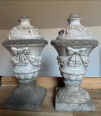 Antieke vazen / ornamenten met krakkelee, 45 cm, Steen, Wit, Ophalen of Verzenden, Zo goed als nieuw