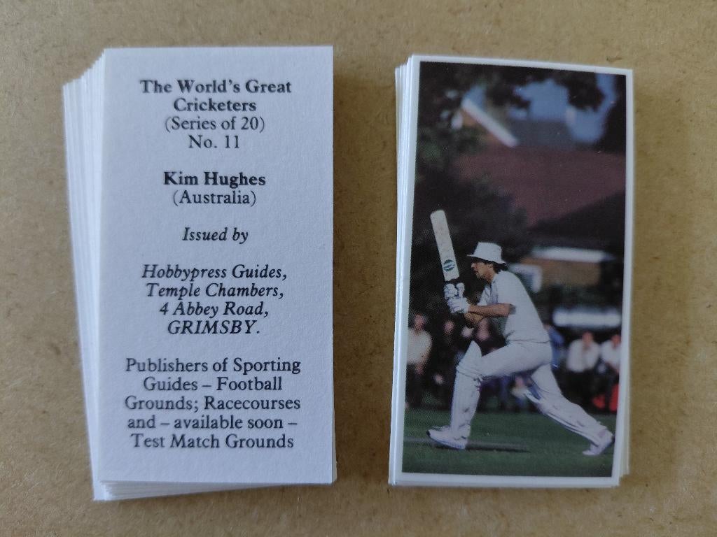 The World's Great Cricketers complete set 20 trade cards, Ophalen, Zo goed als nieuw, Overige sporten, Poster, Plaatje of Sticker