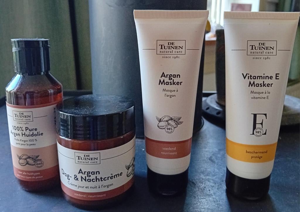 Argan producten en vit.E masker, Sieraden, Tassen en Uiterlijk, Uiterlijk | Gezichtsverzorging, Ophalen of Verzenden, Nieuw, Gehele gezicht
