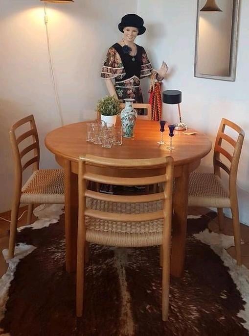 Danish design diningchairs Niels O.  Möller model 85 vintage, Ophalen of Verzenden