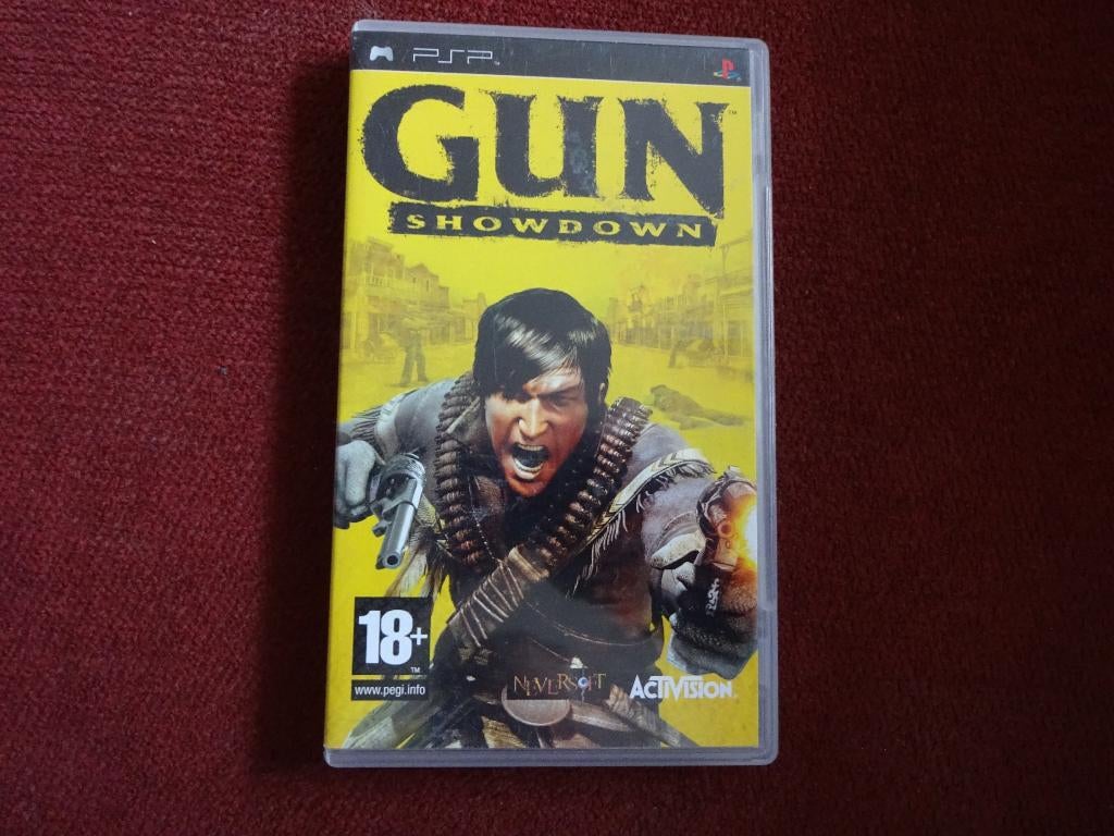 PSP Gun Showdown , Sony Playstation Portable game, Gebruikt, Vanaf 18 jaar, Shooter, 2 spelers