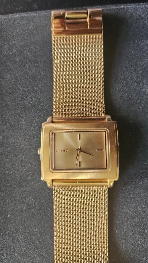 DKNY dames horloge goudkleurig, Sieraden, Tassen en Uiterlijk, Horloges | Dames, Staal, Staal, DKNY, Verzenden