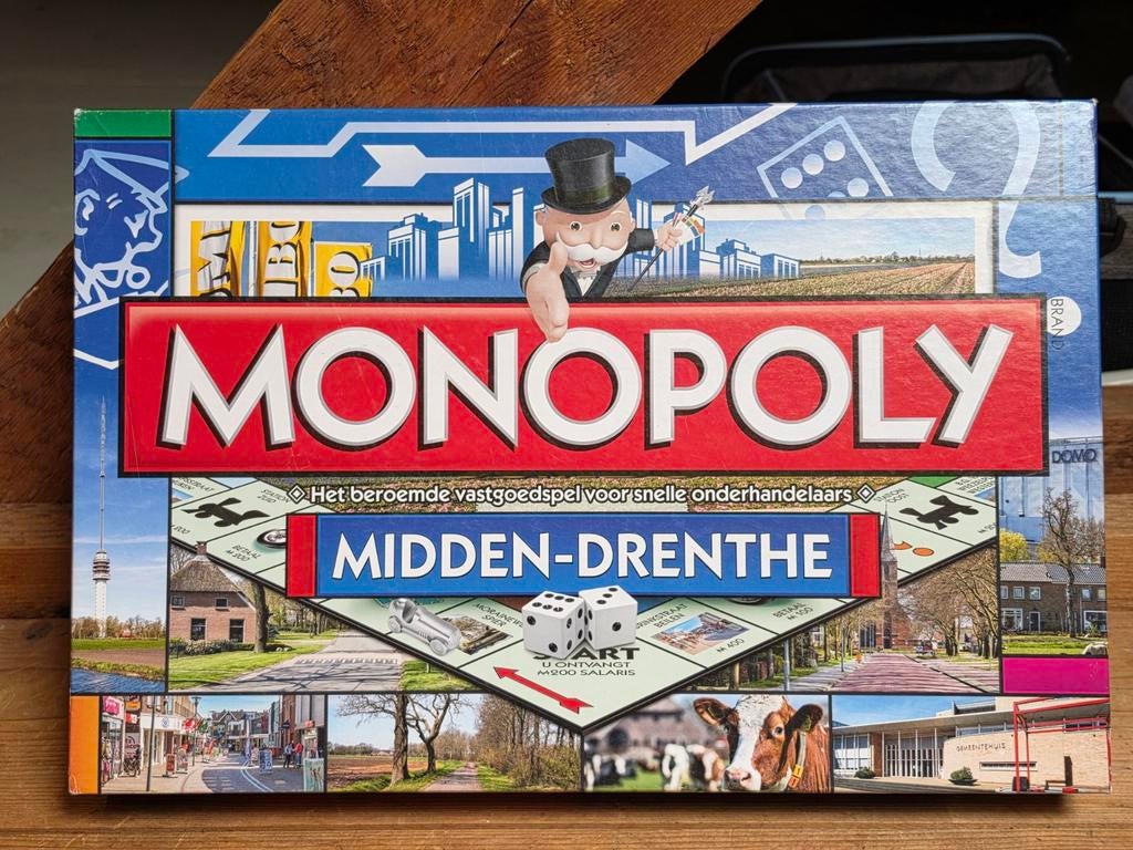 Monopoly " Midden-Drenthe editie " nette staat & compleet, Ophalen of Verzenden, Zo goed als nieuw
