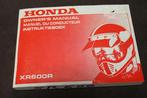 Honda XR600R 1989 motorfiets instructie boekje manual XR 600, Motoren, Ophalen of Verzenden, Honda