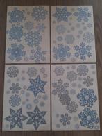 Herbruikbare kerst raamstickers SNEEUWVLOKKEN, Ophalen of Verzenden, Gebruikt