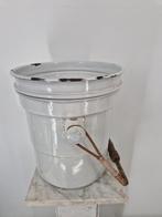 Oude Emaille Toiletpot / Po met Deksel | Vintage |  1930/50, Antiek en Kunst, Antiek | Emaille, Ophalen of Verzenden