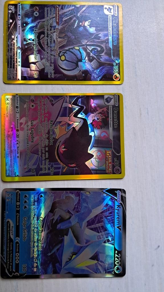 Spaanse pokemon kaarten te koop, Ophalen, Zo goed als nieuw, Meerdere kaarten, Foil