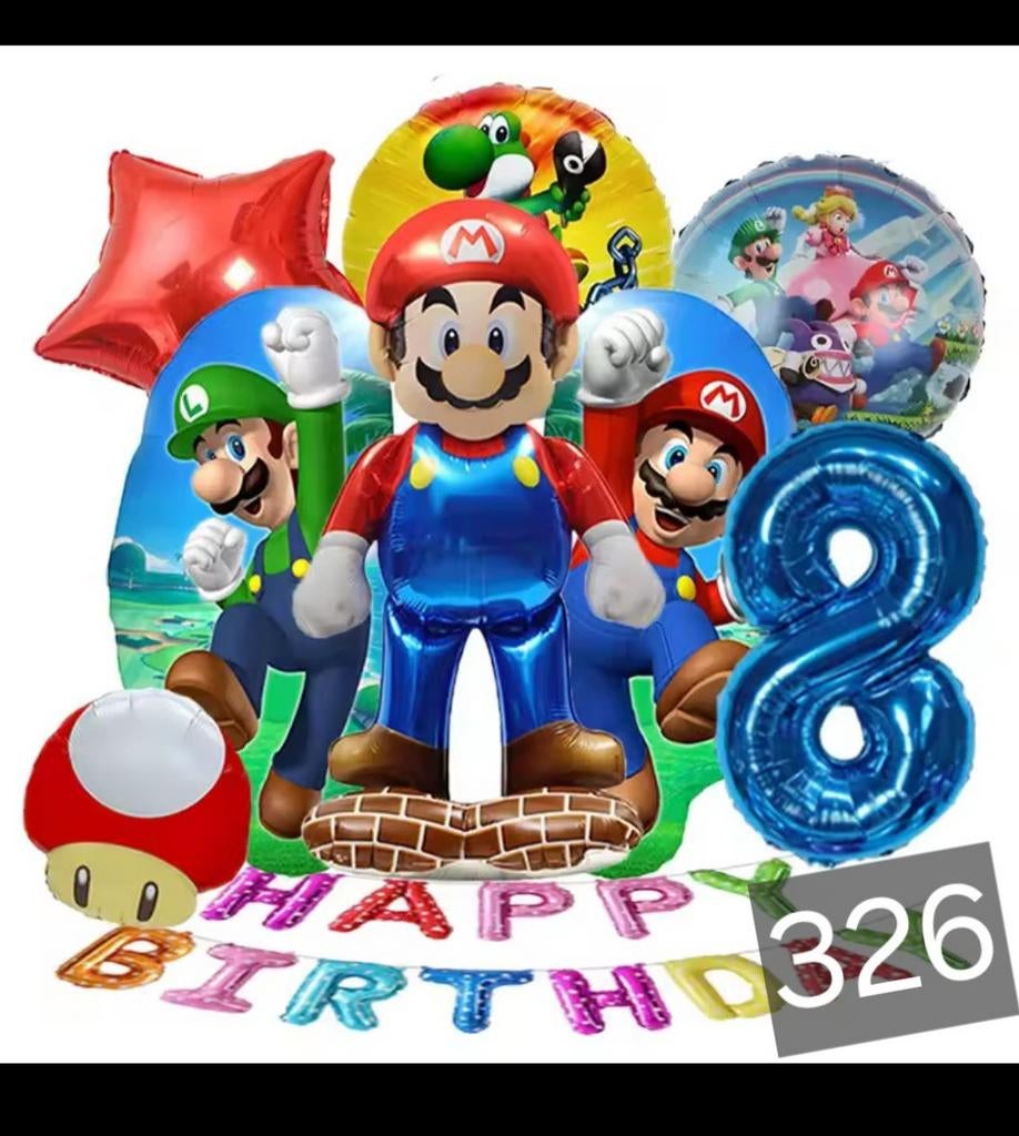 Super Mario Bros. Feestpakket - Ballonnen & Decoratie, Hobby en Vrije tijd, Feestartikelen, Ophalen of Verzenden, Nieuw, Versiering