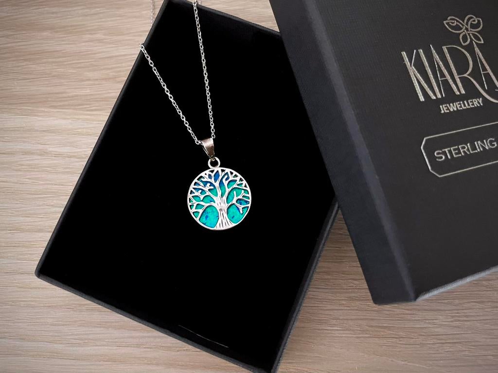 Kiara Jewellery - Sterling zilveren Tree of Life ketting, Ophalen of Verzenden, Zo goed als nieuw, Zilver