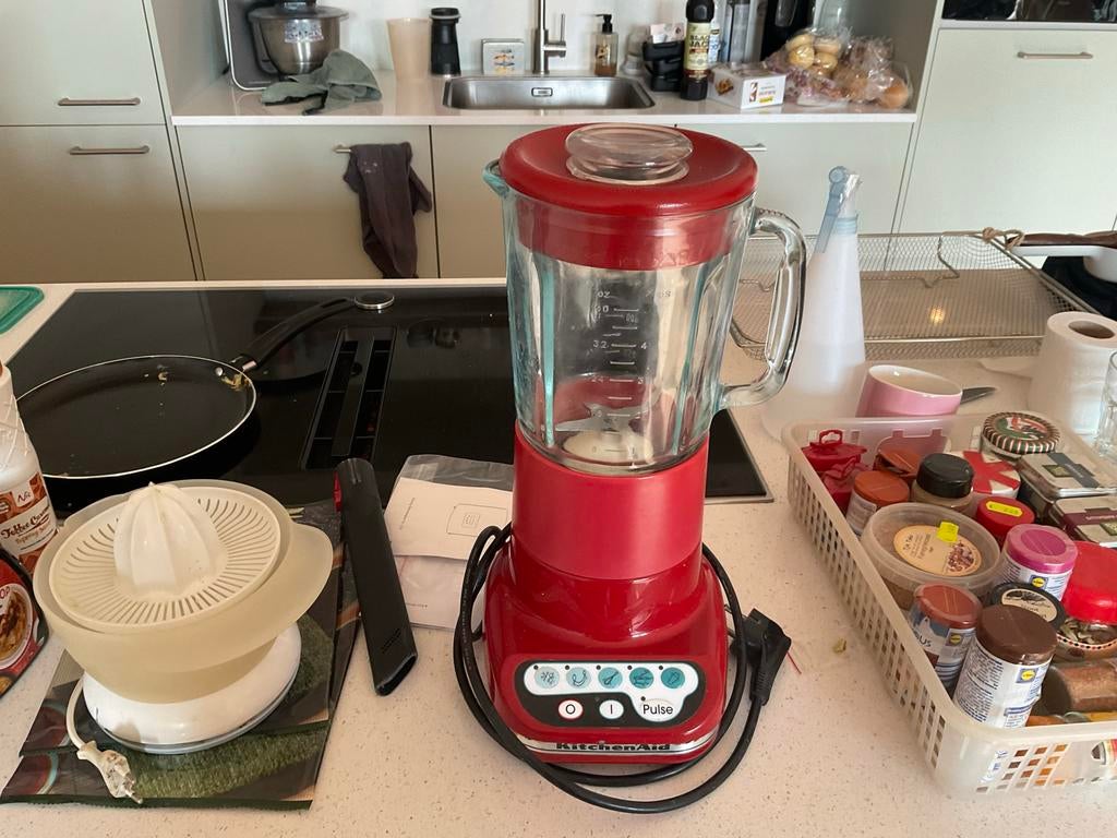 Rode KitchenAid blender, Ophalen of Verzenden, Gebruikt, Blender