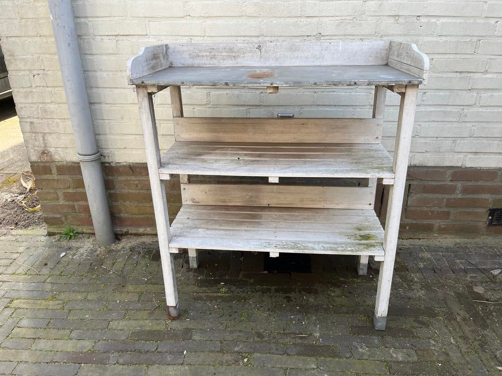 GRATIS oppottafel, Tuin en Terras, Ophalen, Gebruikt, Rechthoekig, Hout