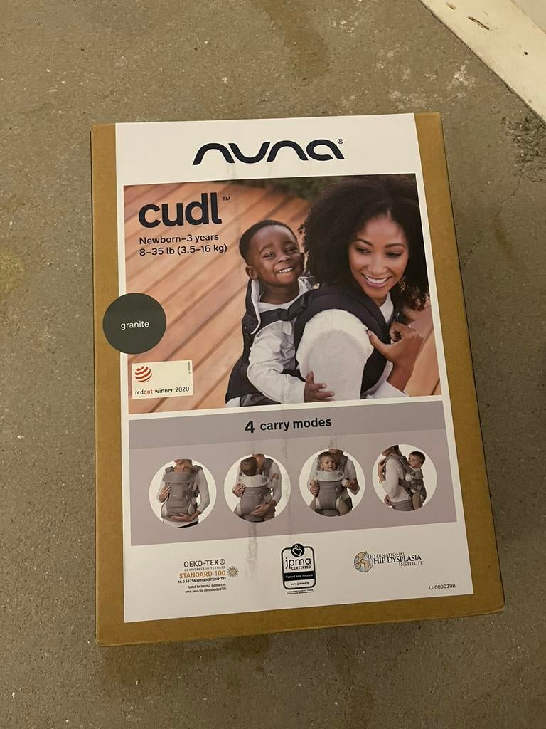 Nuna cudl draagzak, Kinderen en Baby's, Babydragers en Draagdoeken, Buik of Rug, Zo goed als nieuw, Draagzak, Ophalen