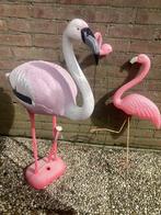 kunststof flamingo + 2 flamingo tuinstekers, Tuin en Terras, Ophalen, Gebruikt, Kunststof, Dierenbeeld