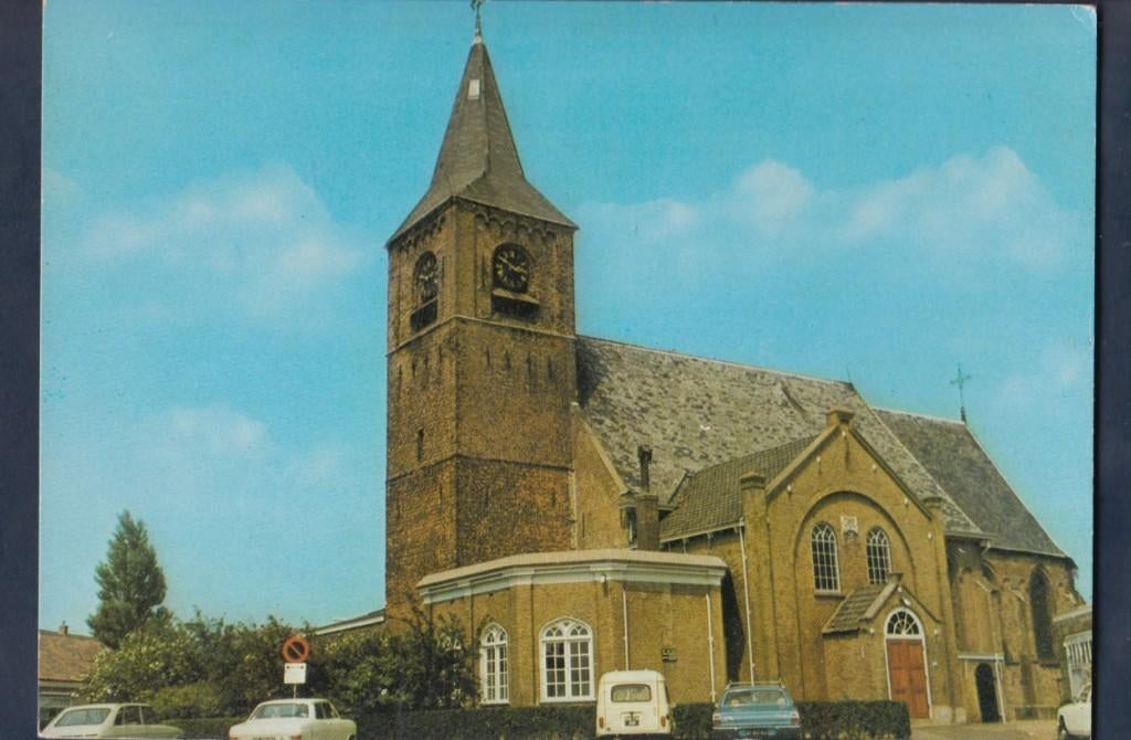 Hendrik Ido Ambacht NH Kerk a.d. Dorpsstraat 1976 Ongelopen, Verzamelen, Ansichtkaarten | Nederland, Ophalen of Verzenden, 1960 tot 1980