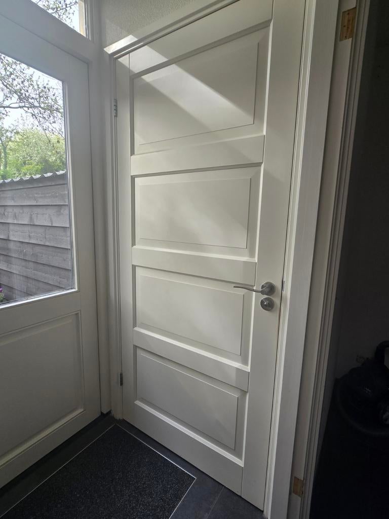 Cando binnendeur type bristol linksdraaiend incl beslag, Ophalen, Gebruikt, 80 tot 100 cm, Binnendeur