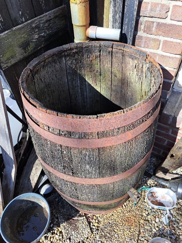 Regenton gratis, 150 liter of meer, Ophalen, Gebruikt, Hout