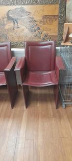 3 x bordeaux rode design fauteuils., Ophalen, Gebruikt, Nvt, Nvt