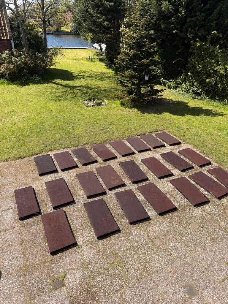 Rubberen speel tegels 100x50x7cm, Tuin en Terras, Ophalen, Gebruikt, Rubber, Overige typen