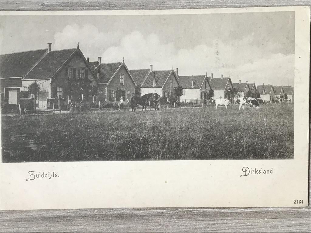 Dirksland Zuidzijde ca 1905, Verzenden, 1920 tot 1940, Ongelopen, Zuid-Holland