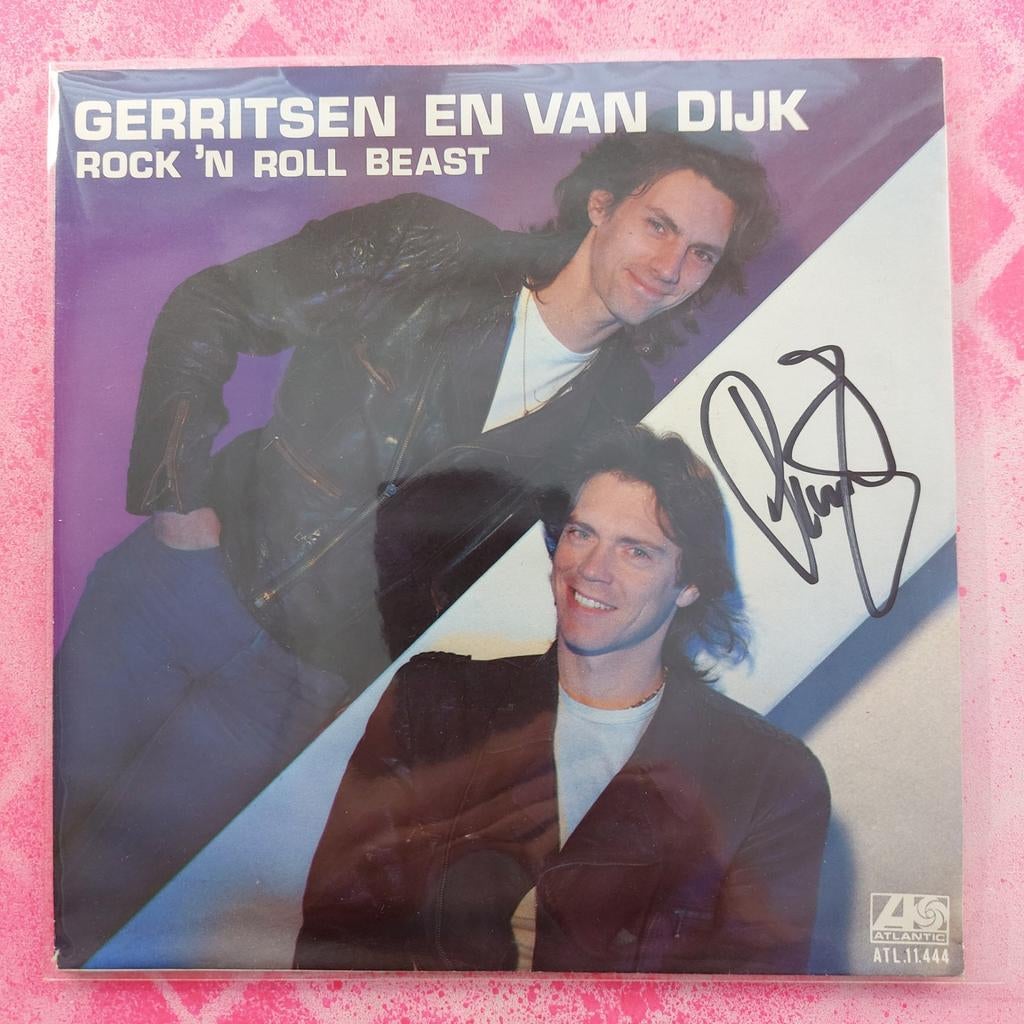 Gerritsen en van Dijk Rock and Roll Beast single GESIGNEERD, Cd's en Dvd's, Vinyl Singles, Zo goed als nieuw, Single, Pop, 7 inch