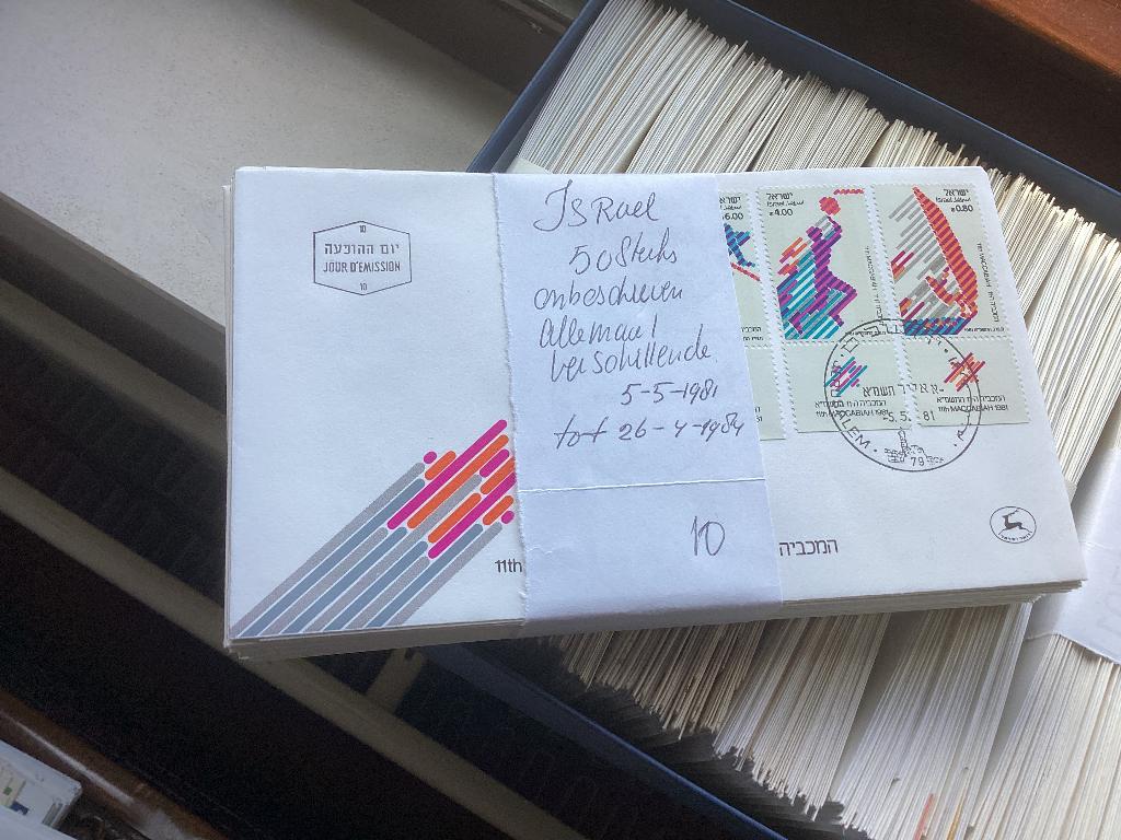No10 Verzameling fdc Israel 1981 tot1984 50 stuks onbeschrev, Ophalen, Buitenland
