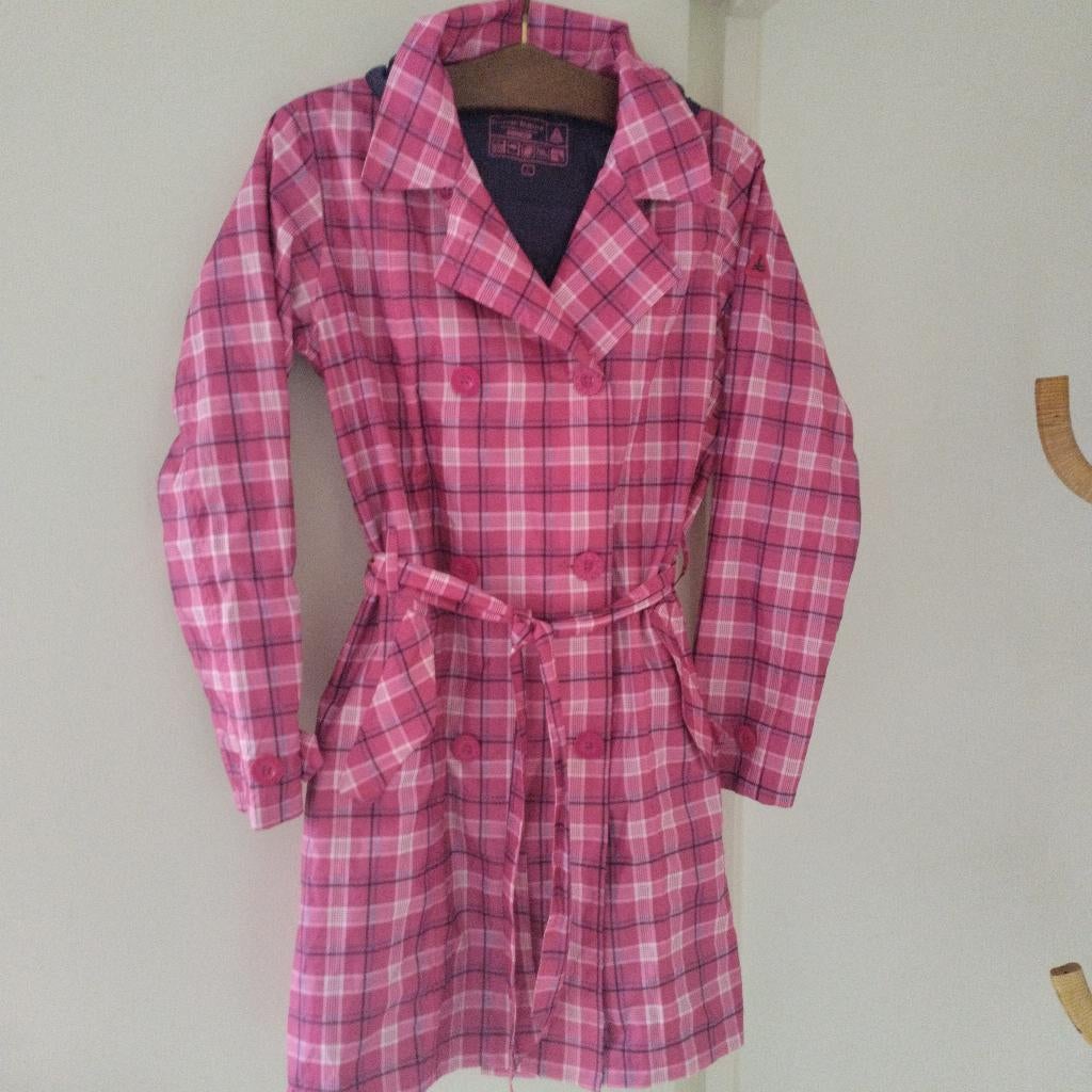 Human Nature ANWB regenjas dames roze ruit mt L, Caravans en Kamperen, Regenkleding, Zo goed als nieuw, Regenjas, Dames, Ophalen of Verzenden